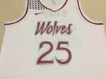 NBA 25 Rose Timberwolves Earned Maillot brodé